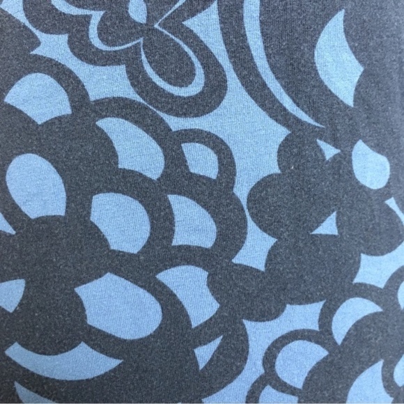 Boden | Blue Graphic Floral Tie Wrap Long Sleeve V-Neck Knit Top, Size UK 10 - Picture 3 of 7